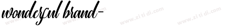 wonderful brand字体转换